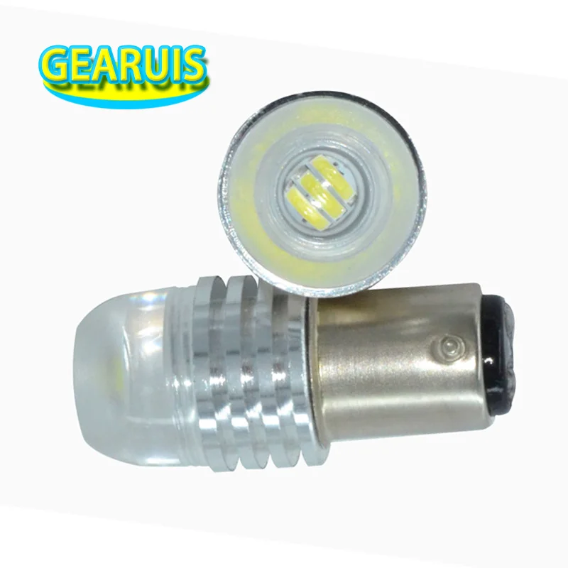 10X P21/5W S25 BAY15D 1157 стробоскоп мигающий 3W lens 3 SMD 7014 Светодиодная лампа Автомобильные