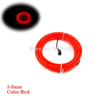 

5.0mm 10 Meters EL Wire Colorful Glowing Electroluminescent LED Neon Light Tube lights By DC-3V EL Driver For Party Decoration