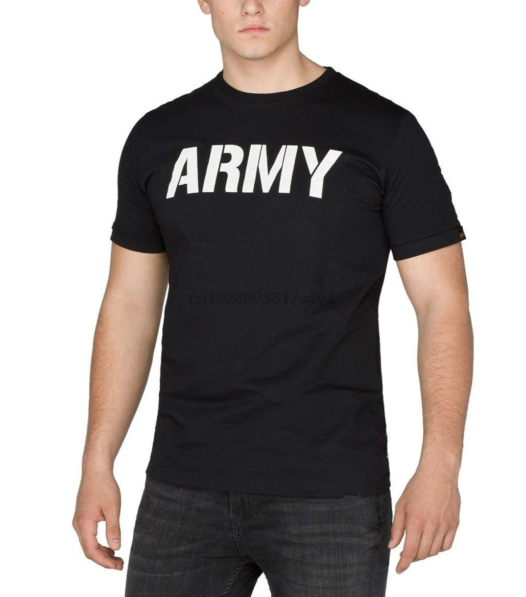 Мужская футболка Cool Alpha Industries Herren Army Top забавная Новинка Женская | одежда