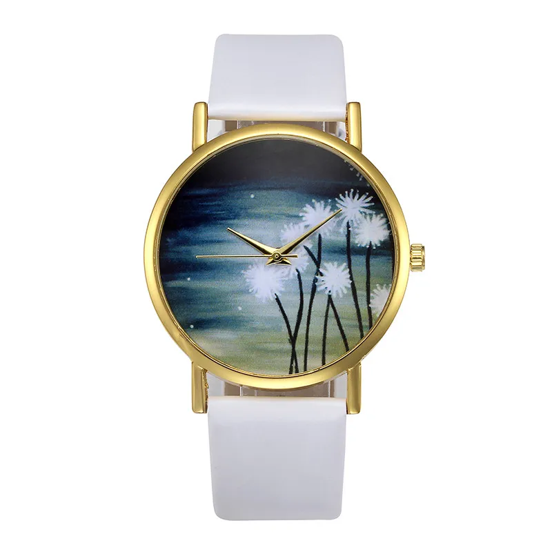 

2018 Fashion Creative Womens Ladies Retro Design Leather Band Analog Alloy Popular Quartz Wrist Watch relogios naviforce F70
