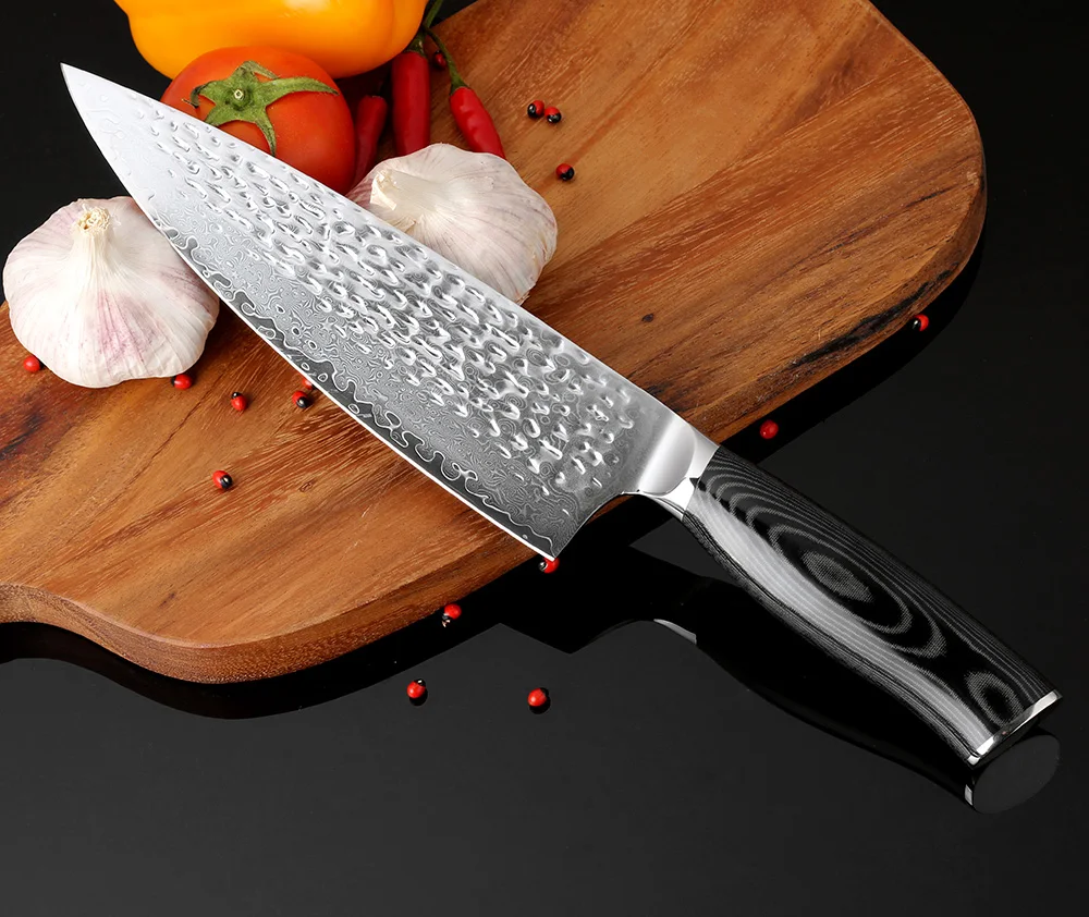 XITUO дамасский стальной нож 8 дюймов японский нож шеф-повара 67 слоев дамасской стали кухонный нож Santoku суши сашими Кливер ИНСТРУМЕНТЫ