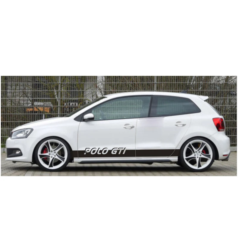 

World Datong Sport Stripes Car Stickers For Volkswagen POLO GTI 5 6 7 Auto Body Customized Decal Exterior Accessories