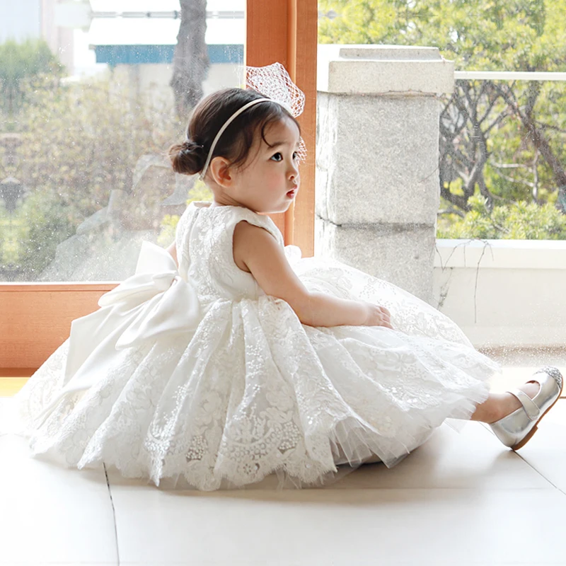Vestido de Lantejoulas Vestidos para Meninas Casamento do Bebê Infantil Bebê Menina Rendas Tule Baptismo 1st Ano Festa Aniversário Batismo Vestido