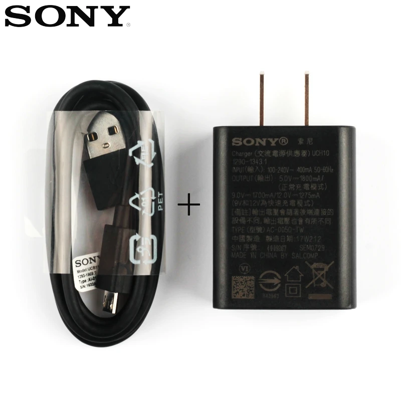 Адаптер для быстрой зарядки UCH10 Sony Xperia XA E5 Z5 Premium Compact XZ1 E5553 Bluetooth F5122 F3113 e5823|Зарядные