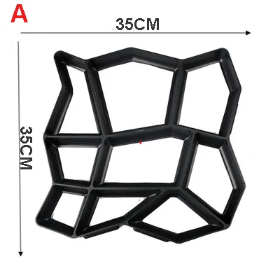 DIY тротуарная форма, пластиковая дорожка, мощение, формы для цементных кирпичей, сад, дорога, бетонные формы для сада, дома, Прямая поставка - Цвет: 35CM-35CM