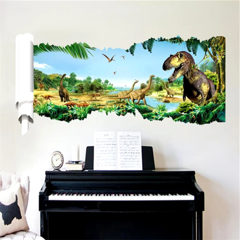 

Wallpaper Sticker Bedroom 3D Cartoon Dinasour Wall Stickers Art Decals Mural Wallpaper Decor Home Room DIY Decoration D20