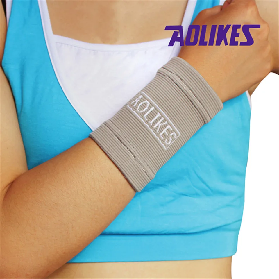 AOLIKES 1 Pair Bamboo Charcoal Wrist Support Sport Wristband Bandage