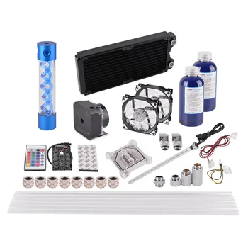 

Syscooling DC 12V Intel CPU cooler RGB 120fan DIY hard tube cooling kits No.9