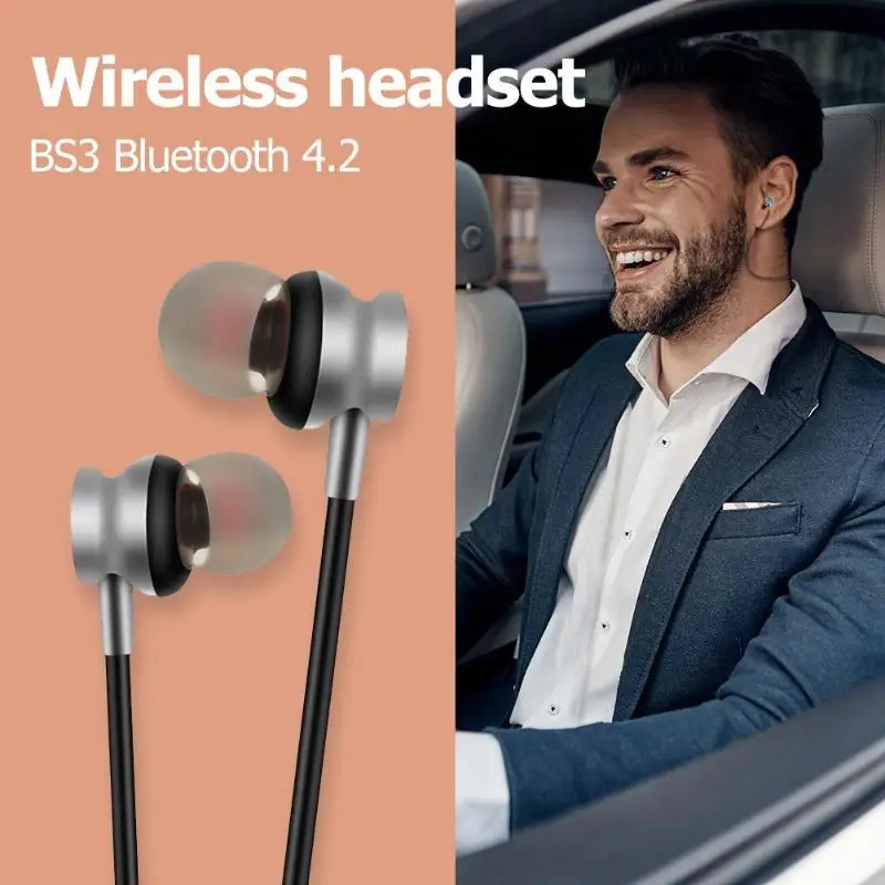 Магнитное притяжение беспроводной Bluetooth 4 2 Спорт на открытом воздухе наушники