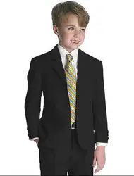 Новое поступление три кнопки дети Смокинги для женихов красивый первичного ученый Бизнес Костюмы мальчиков костюмы для выпускного (куртка