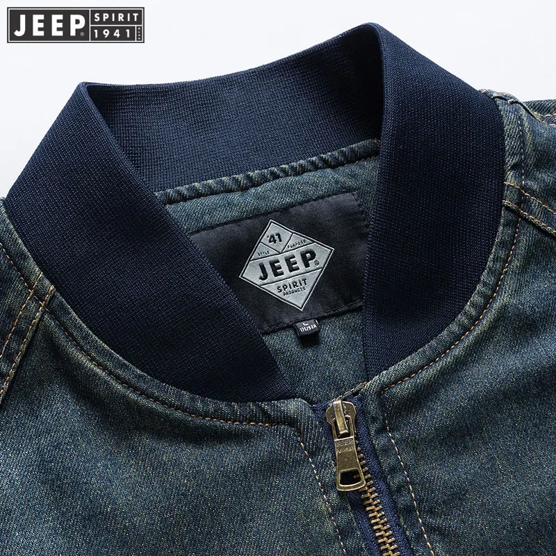 JEEP 2019 Весенняя джинсовая куртка пальто M ~ 3XL мужская одежда гранатометчика