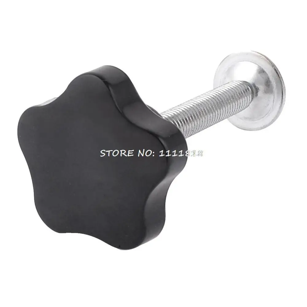 

50mm Diameter Black Plastic Star Top Metal Clamping Knob