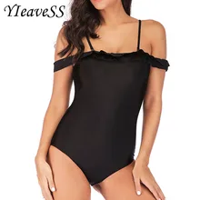 Большие размеры купальники женские перо Печатный открытый плечо большой размер 1 Цельный купальник плюс размер боди большой размер S-5XL