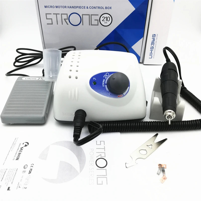 Advanced 35000RPM Electric Nail Drill Machine Korea SAESHIN Strong 210