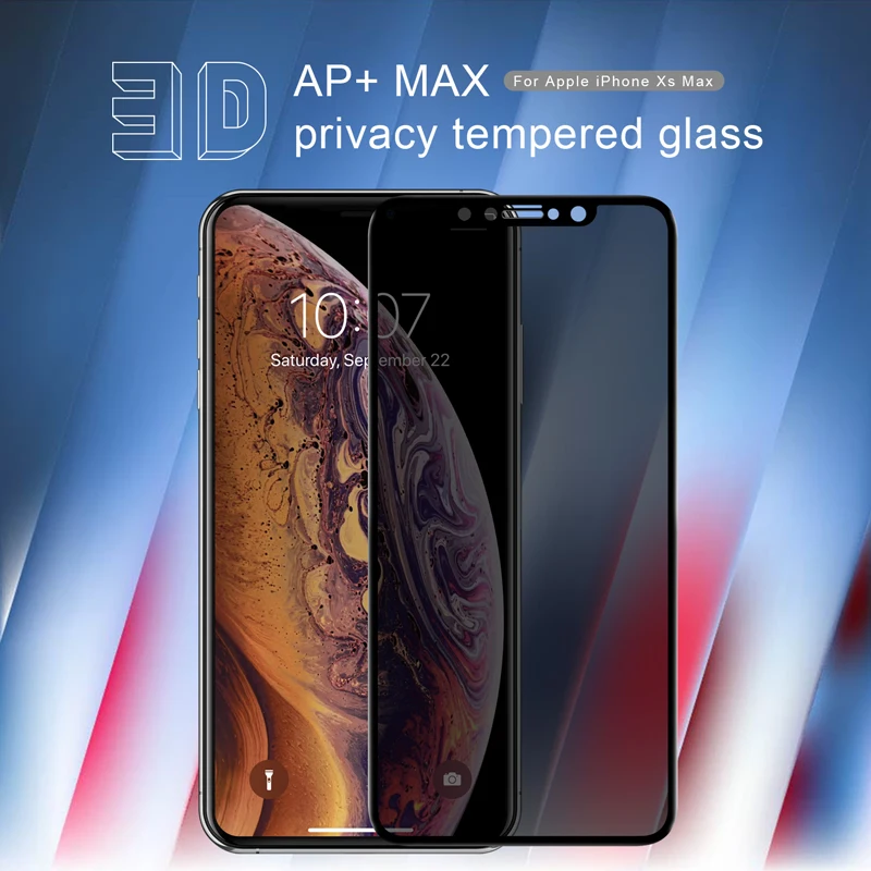 Защитное антибликовое стекло Nillkin AP + Max закаленное для Iphone X XS 7 8 Plus 3D Защитная