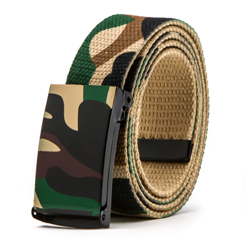 

Tactical Belt Military Canvas Belts Outdoor Camouflage Training Belt Unisex Men Casual Smooth Buckle Waistband