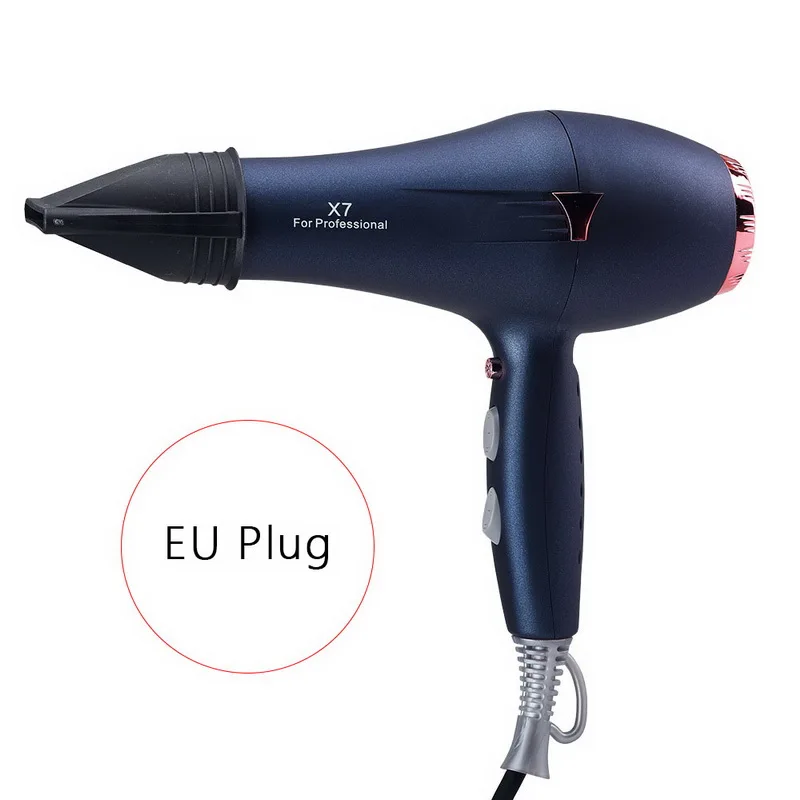 Blue(EU Plug) Салонный фен для волос, отрицательный ионный фен для волос, высокая производительность, фен для волос, установка тепла, стильные инструменты для волос, лидер продаж, профессиональный - Цвет: Blue(EU Plug)