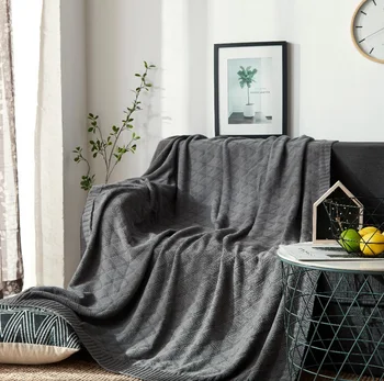 

New Cotton High Quality Sheep Blankets Knitted Blanket Sofa/Bed Cover Quilt Air Conditioning Knitted Blanket Bedspreads