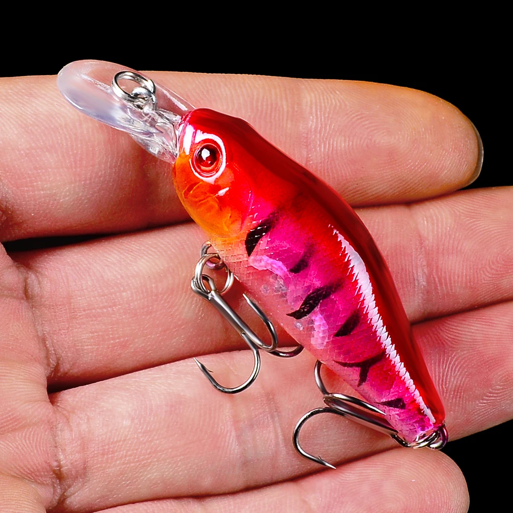 

Top 1pc Minnow FLYBASS Artificial Hard 7cm-2.76"/0.28oz-8g 3D Eye Fishing Lures 10 Colors Hard Baits Fishing Bait With 6# Hook