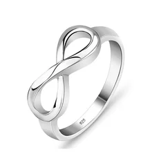 Мода Бесконечность кольцо Вечность кольцо подвески лучший друг подарок Бесконечная любовь символ кольца из стерлингового серебра 925 для женщин ювелирные изделия