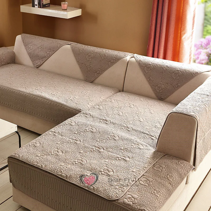 Rose Flower Sectional Sofa Towel Set Covers For Home Textile Rose Flower Sectional Sofa Towel Set Covers For Home Textile Cloth Fabric Corner Cover Slipcover Three Colour Sf001 In From