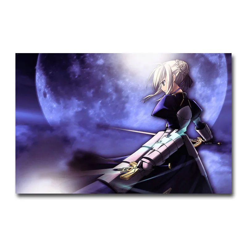 Art Silk Or Canvas Print Fate Stay Night Saber Archer Lancer Rider Anime Poster 13x20 inch For Room Decor Decoration-004 | Дом и сад