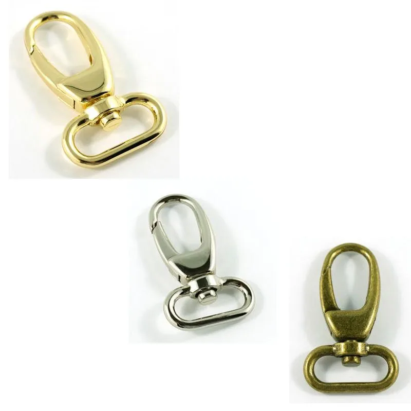 Acabamento em Ouro Acabamento em Níquel Emmaline Bolsa Hardware Snap Giratória Gancho 1 Bronze Antigo ou