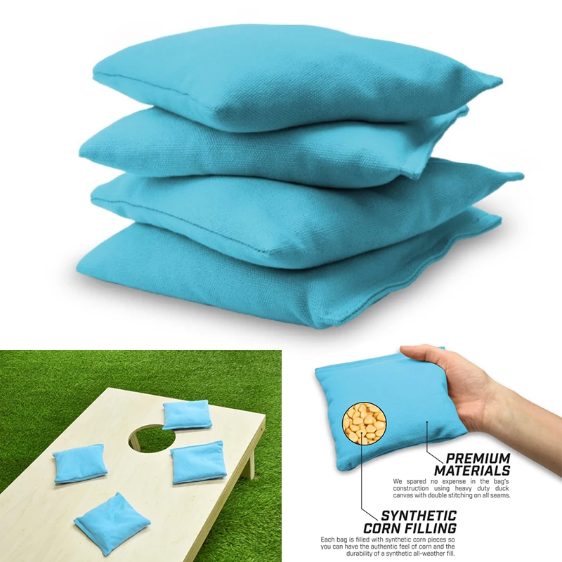 

Set of 6 Cornhole Bags Bean CORNHOLE Bag Fabric ACA Regualtion Game 12cmX12cm