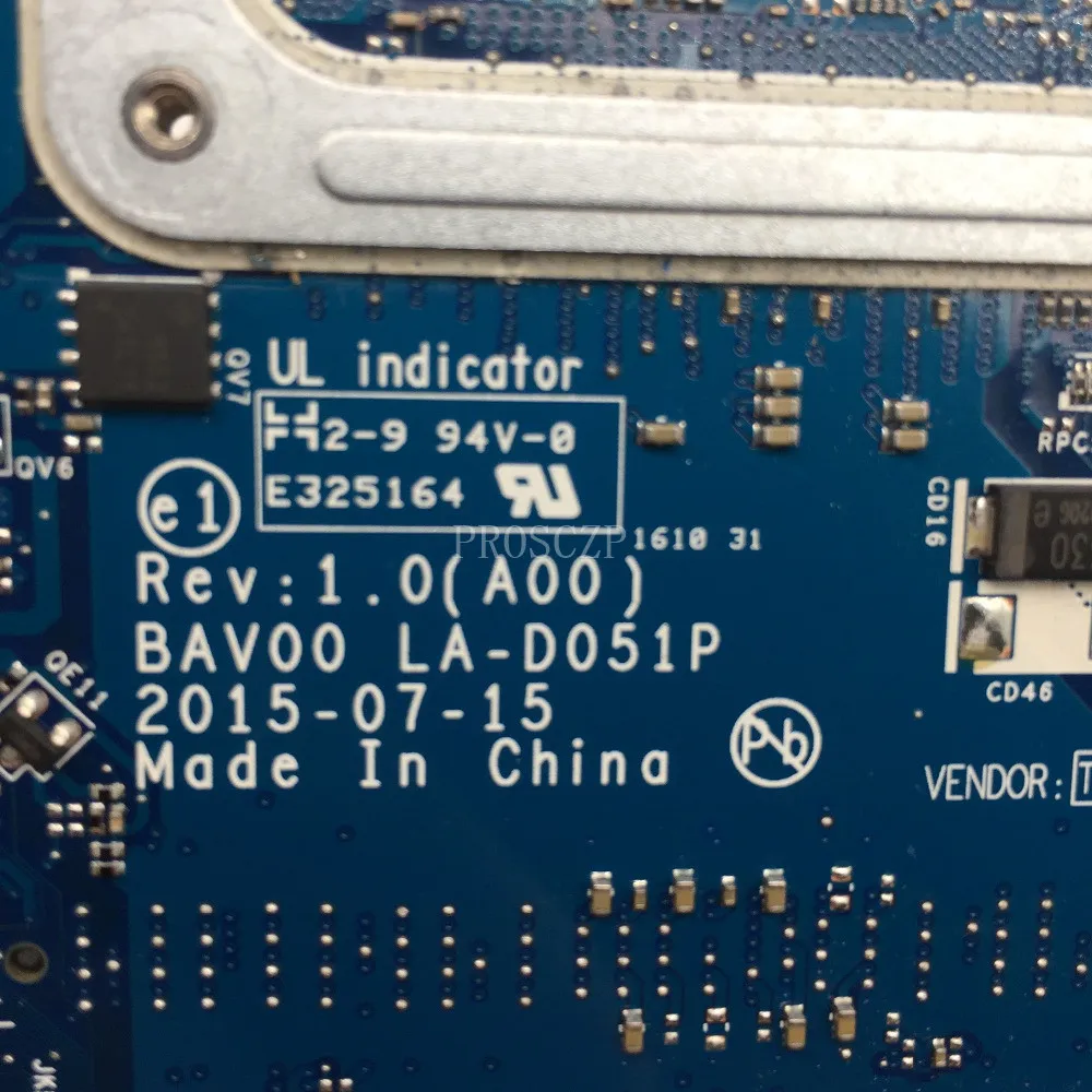 Для 5557 5457 BAV00 LA-D051P материнская плата для ноутбука pavilion CN-0KFWH 0 KFWH SR2EY I5-6200U Процессор DDR3L работает хорошо