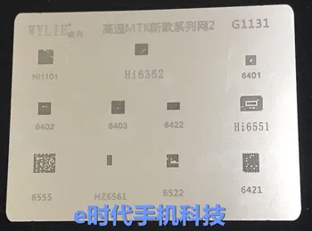 

G1131 BGA reballing reball stencil for Hi1101 Hi6362 Hi6401 hI6402 Hi6403 Hi6422 Hi6551 Hi6555 Hi6561 Hi6522 Hi6421