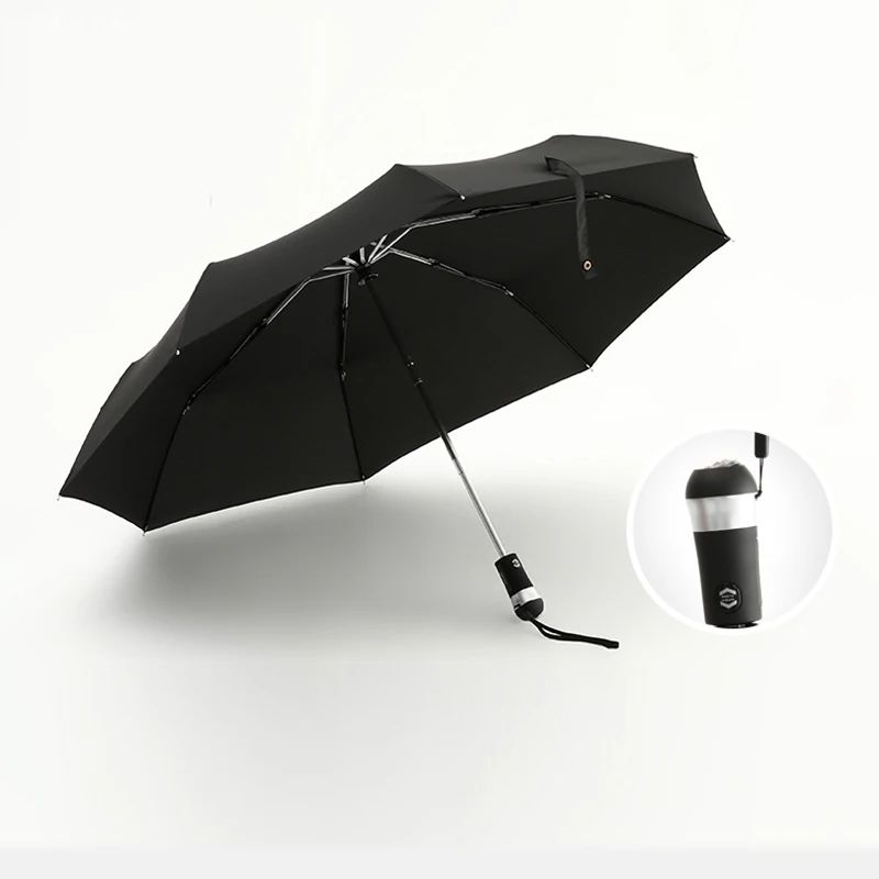 Новинка, светодиодный зонт для автомобиля, Зонт от дождя для мужчин и женщин, автоматический зонт для улицы, 3 складных зонта для гольфа, ветрозащитные зонты для ночного видения