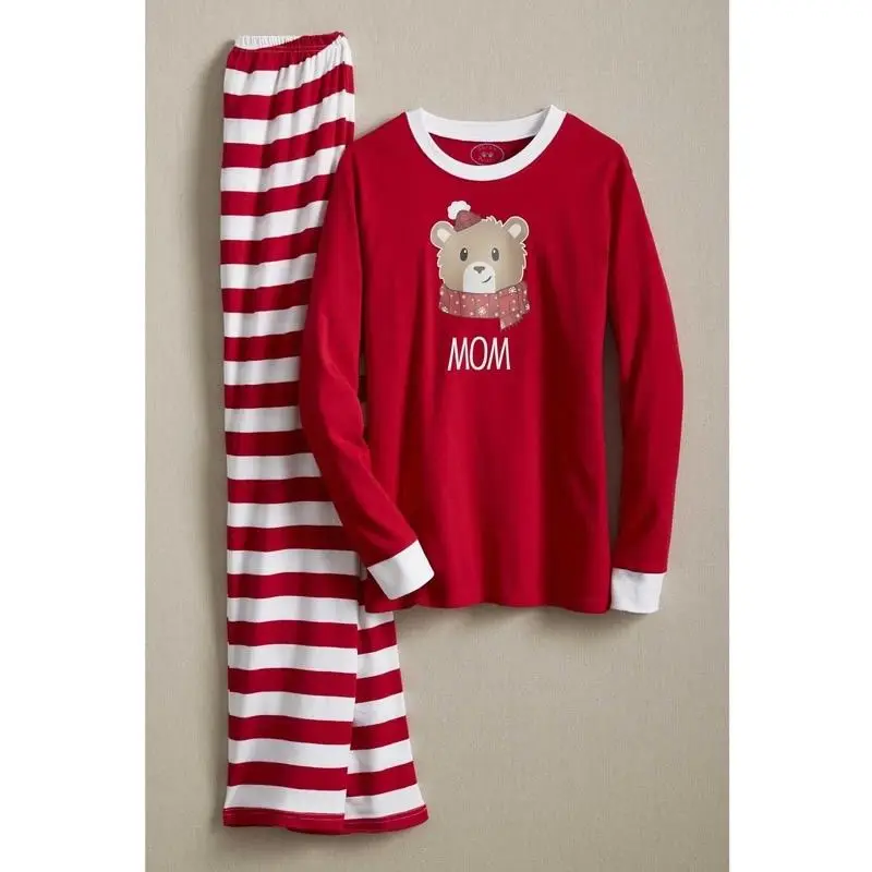 Одинаковые комплекты для семьи; Рождественская одежда; домашняя одежда для папы, мамы и ребенка; пижамный комплект из 2 предметов; Хлопковая пижама