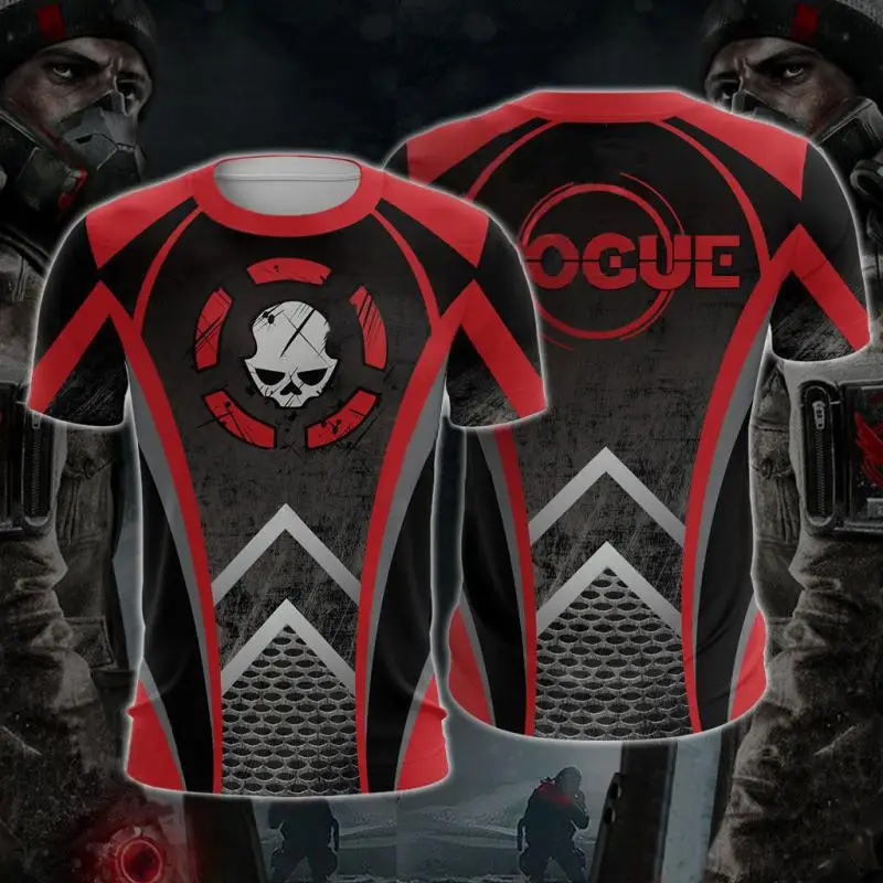 3D Printed Hip Hop Short Sleeve Tom Clancy's The Division 2 Unisex Harajuku Video Games T Shirt/Sweatshirt/Hoodie Tops Cosplay
