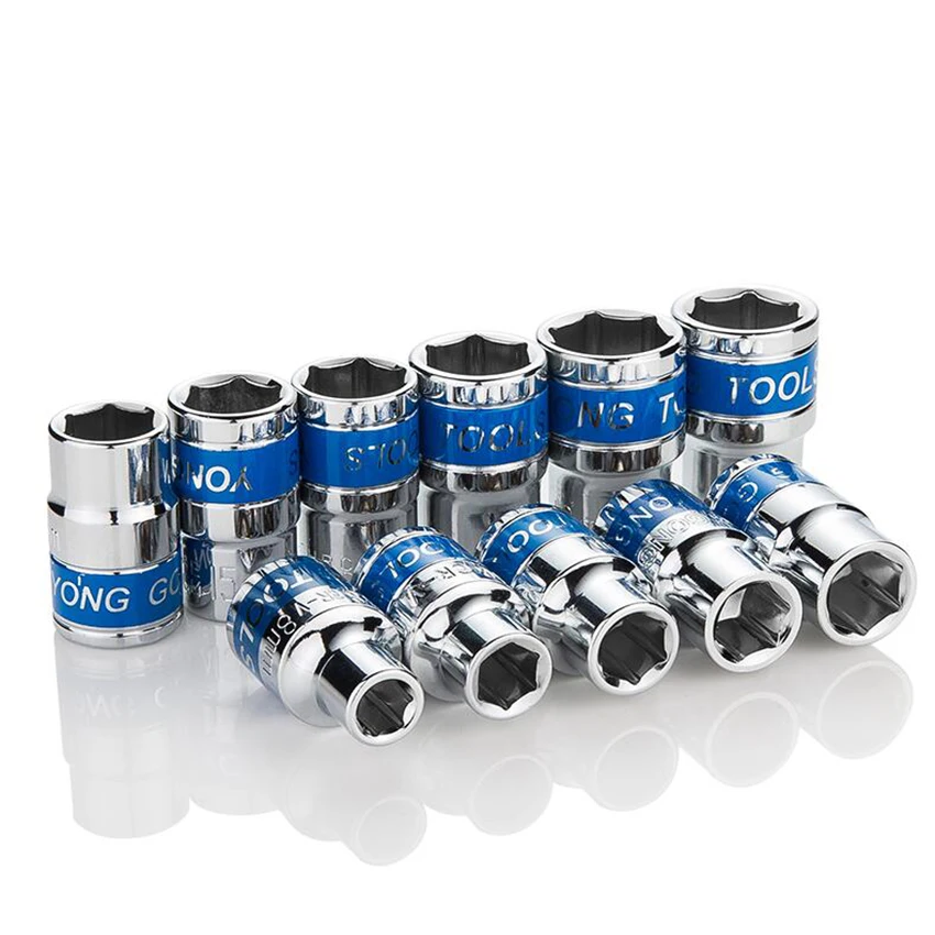

1Pcs 1/2" 8mm-27mm Hexagon Ratchet Socket Wrench Head Sleeve Double End Mini Short Dismountable Torque High Quality