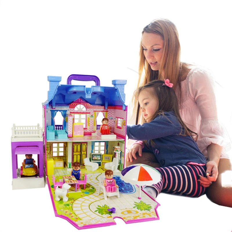 

toys for children big large dolls house miniatures 1:12 miniature dollhouse accessories kit cute mini kids model china Furniture