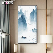 60x120 см бескаркасная DIY картина по номерам с комплектом пейзаж Ручная роспись живопись гостиная Большой пейзаж декоративная живопись