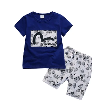 

Summer Chidlren Cartoon Clothing Sets Kdis Boy Girl Fashion T-shirt Pants 2Pcs/Sets Baby Cotton Tracksuits Infant Outfit 1-4 Yrs