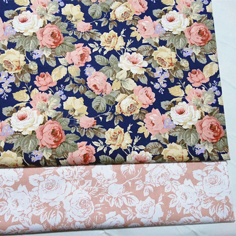 

half meter Rose baby cotton quilting Fabric DIY Sewing upholstery Scrapbooking Tissue Needlework Material Curtain Cloth CR-A339