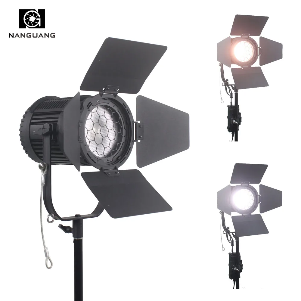 Nanguang CN-100FC Bi-Color 100W LED Fresnel Light Focusable and Dimmable RA95 3200K-5600K DMX512 Spotlight+Light Bag | Электроника