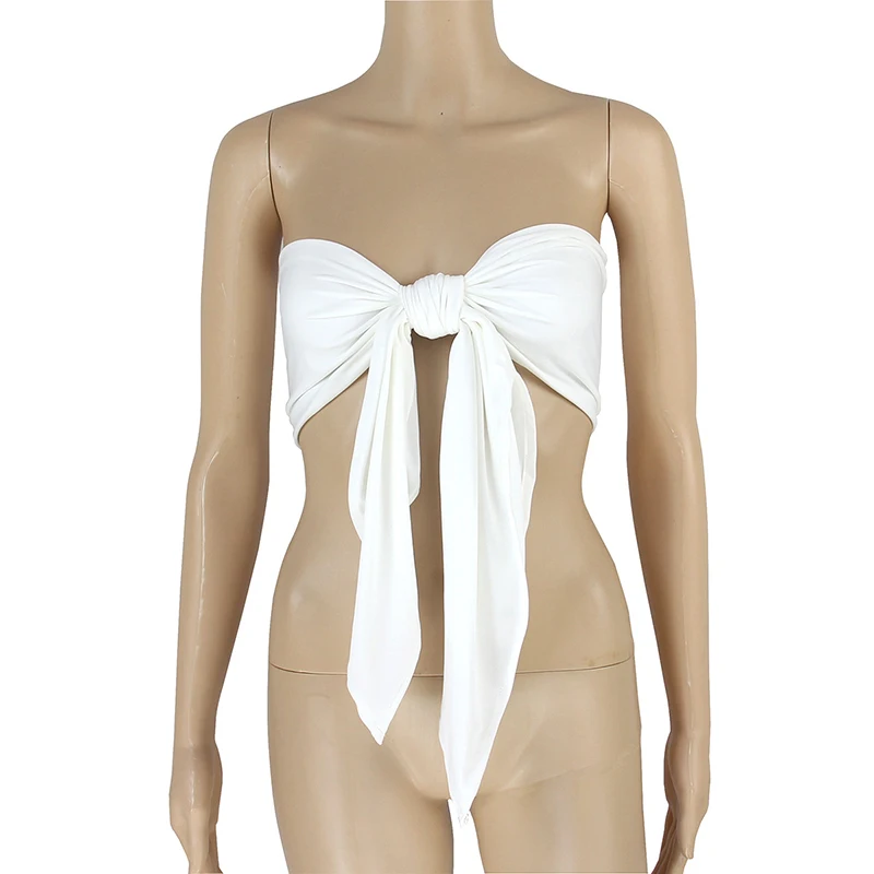 Forefair Bandage Crop Top Sexy Off Shoulder (14)