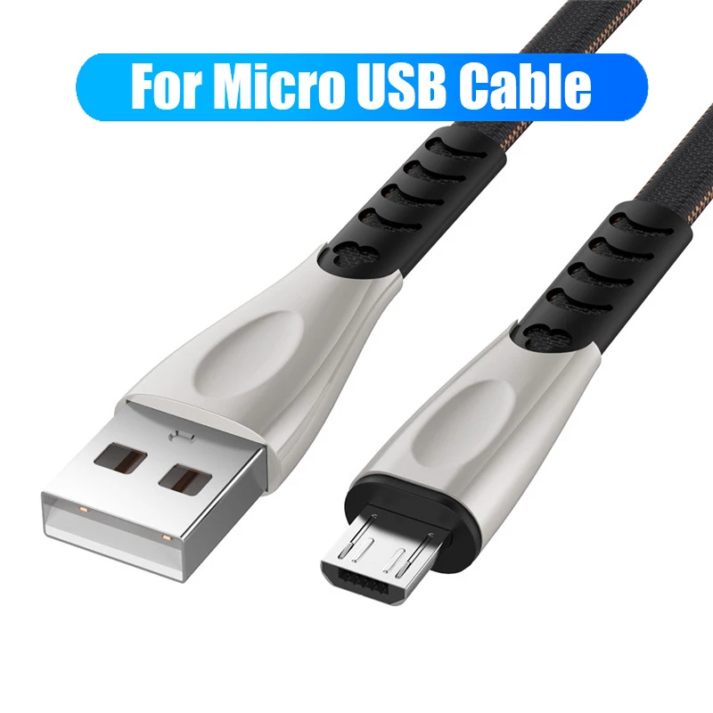 Robotsky usb type-C кабель 2.4A type-C микро Быстрая зарядка для huawei P20 samsung S10 Быстрая Зарядка телефона зарядный провод USB C кабель - Цвет: black micro usb