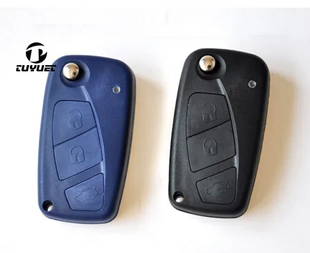 Flip Remote Key Shell for Fiat Punto Ducato Stilo Panda Idea Doblo Bravo 3 Buttons Car Key Blanks Case 3 buttons remote car key fob shell replacement flip folding car key case cover fit for fiat punto ducato panda idea doblo bravo