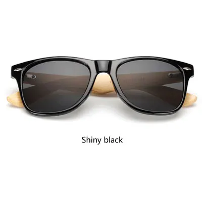 Ralferty, ретро бамбуковые солнцезащитные очки для женщин и мужчин, зеркальные солнцезащитные очки с деревянной оправой, UV400, белые, au, Прямая поставка, Oculos - Цвет линз: Shiny black