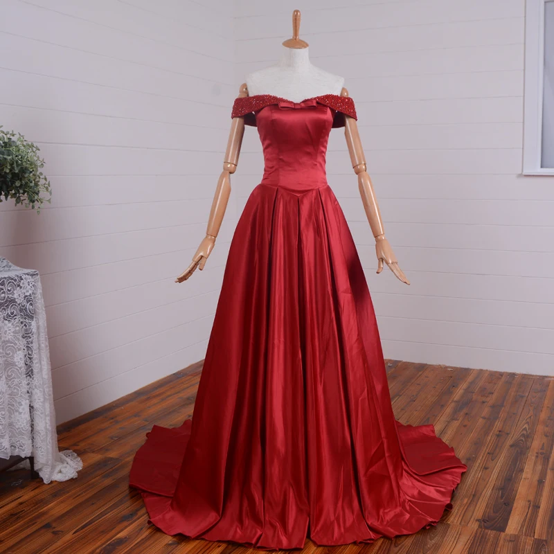 wine-red-full-beading-collar-long-court-medieval-dress-sissi-princess ...