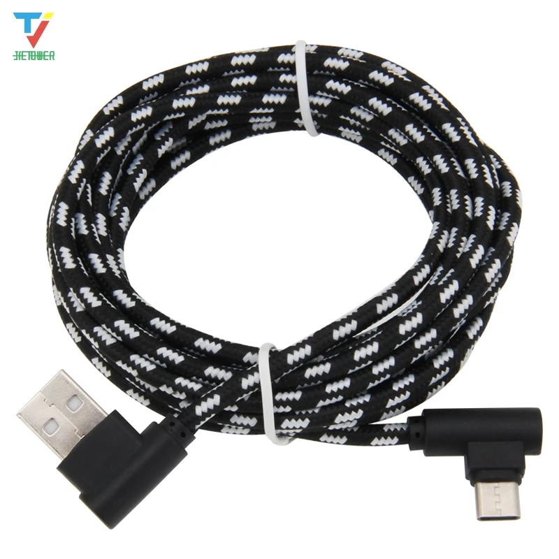 500 шт 1 м 2 м 3 м 2 стороны 90 градусов локоть решетка Плетеный Micro 5pin 8pin type-C type C Дата-кабель для зарядки iphone Sumsung