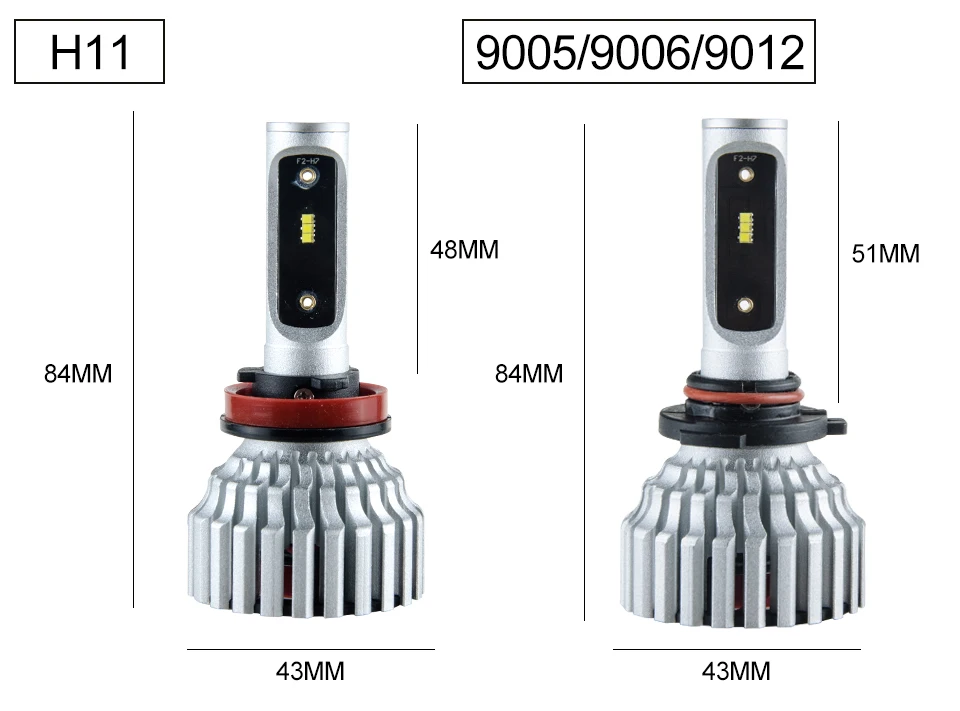 Aceersun Ultra-thin H7 LED Headlight H1 H7 H11 H4 Hi Lo Beam 6500K 60W 8000LM LED Conversion Kit 12v-24v ZES 9005 HB3 9006 HB4 (14)
