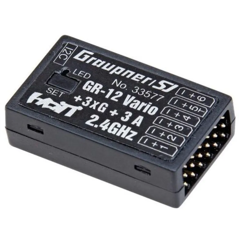 

Graupner GR-12 3xG+3A+ 6 Channel 2.4GHz HoTT Receiver & Flight Controller/Vario 2.4GHz Gyro Receiver