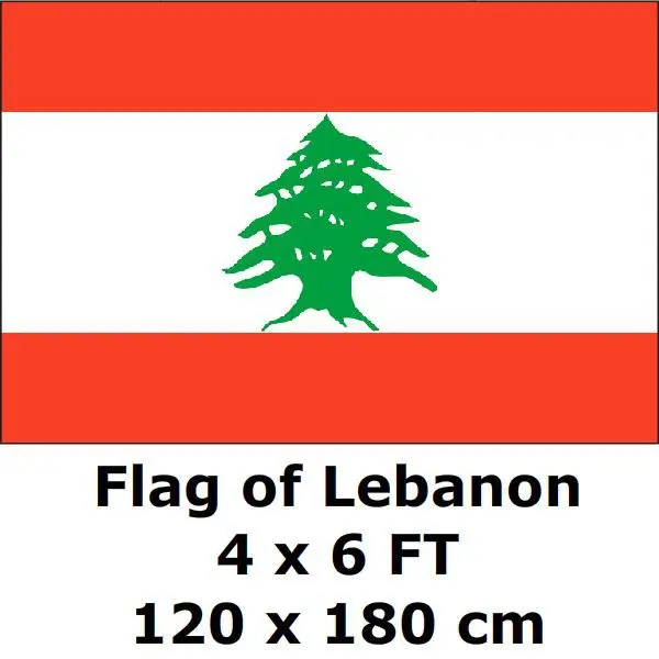 Ливан флаг 120x180 см 100D полиэстер большие ливанской флаги и баннеры