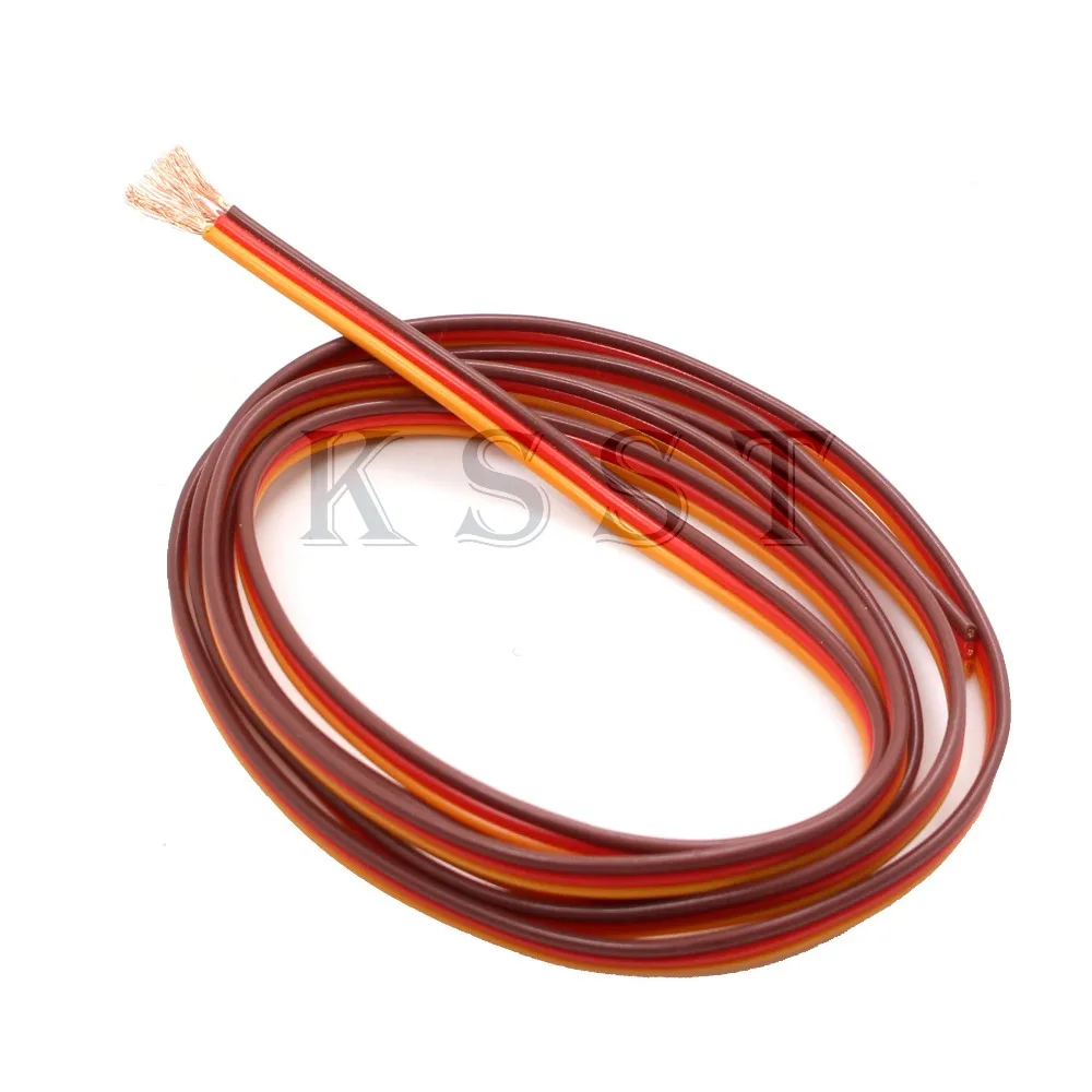 22AWG 3Pin 0 08*60 ядро OD1.4mm Futaba JR витой/плоский сервопривод удлинитель провод &quotсделай