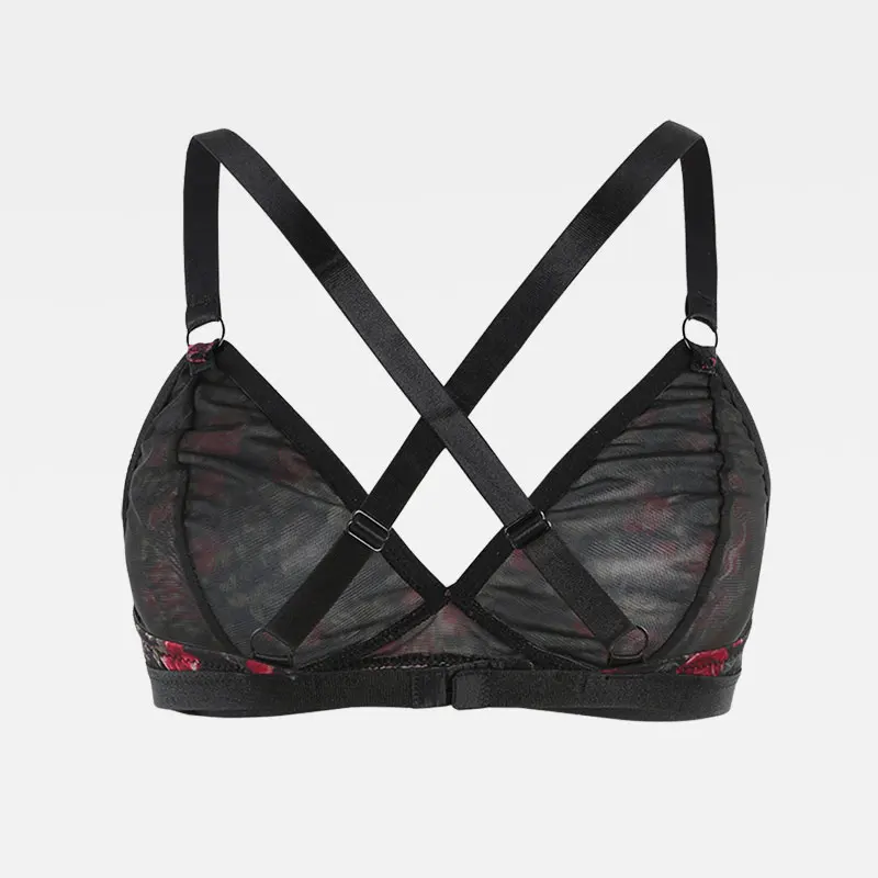 Женский кружевной бюстгальтер Missomo с цветочным принтом и пуш апом|bralette sexy|wire freebra
